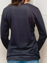 Black Leopard Print Criss Cross Long Sleeve Button Up Top Woman T Shirts