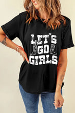 Black Lets Go Girls Graphic T Shirt for Women Woman T Shirts