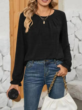 Black Long Sleeve Women’s Blouse 100 Percent Polyester Black Woman T Shirts