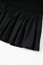 Black Long-Sleeved Peplum Top for Women Woman T Shirts