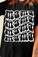 Black Mama Text T-Shirt for Women Woman T Shirts