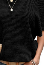 Black Off Shoulder Knit Top with Necklace and Open Back Woman T Shirts