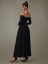 Black Off-the-Shoulder Maxi Dress Evening Dresses