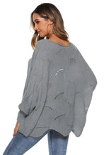 Black Open-Knit Long Sleeve Off-Shoulder Sweater for Women Sweater Pullovers