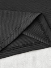 Black Ribbed Long Sleeve Crop Top for Women Woman T Shirts