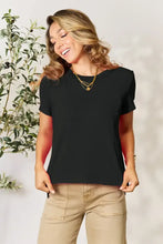 Black Round Neck Short Sleeve T Shirt for Women in Basic Style Woman T Shirts
