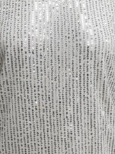 Black Sequin Cap Sleeve Top with Leather Skirt Outfit for Women Woman T Shirts