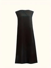 Black Sleeveless Maxi Dress Basic Style Polyester Maxi Dresses