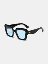 Black Square Polycarbonate Sunglasses with UV400 Protection Pastel Blue One Size Sunglasses