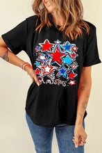 Black Star Graphic T-Shirt for Women Black Woman T Shirts
