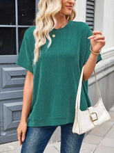 Black Striped Waffle Knit Poncho Top for Women Woman T Shirts