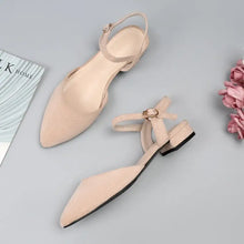 Black Suede and Beige Ankle Strap Heels for Women Woman Loafers