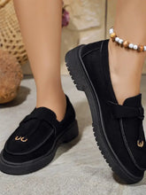Black Suede Platform Loafers for Women Woman Loafers
