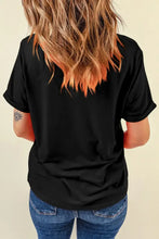 Black Texas Rope Bow Rolled Sleeve T-Shirt for Women Woman T Shirts
