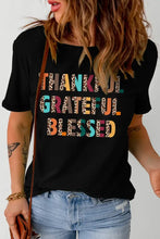 Black Thankful Grateful Blessed Women's T Shirt Woman T Shirts