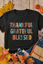 Black Thankful Grateful Blessed Women's T Shirt Woman T Shirts