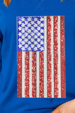 Blue American Flag Sequin T Shirt for Women Woman T Shirts