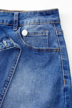 Blue Denim Wrap Skirt with Pockets Mini Length Woman Skirts