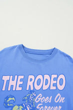 Blue Rodeo Graphic T-Shirt for Women in Cotton Blend Woman T Shirts