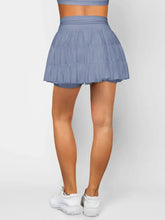 Blue Tiered Pocketed Mini Tennis Skirt for Women Woman Skirts