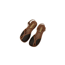 Brown and Black Woven Sandals for Women Black Woman Loafers