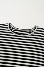 Brown and White Striped Poncho Top for Women Woman T Shirts