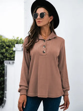 Brown Button-Up Long Sleeve Shirt for Women Woman T Shirts