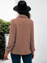 Brown Button-Up Long Sleeve Shirt for Women Woman T Shirts