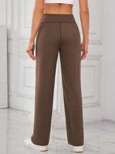 Brown High Waisted Wide Leg Lounge Pants Woman Leggings