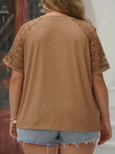 Brown Lace Sleeve Blouse for Women Woman T Shirts