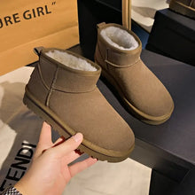 Brown Suede Ankle Boots with Faux Fur Lining for Women Woman Boots