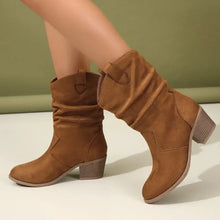 Brown Suede Slouchy Cowboy Ankle Boots for Women Woman Boots