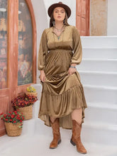 Brown Velvet Tiered Maxi Dress Maxi Dresses