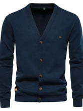 Men's Button Down V-Neck Cardigan Cardigans