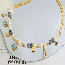 18K Gold-Plated Beaded Charm Necklace Necklaces