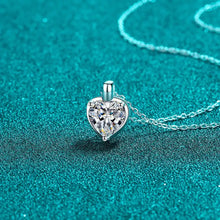 2 Carat Moissanite 925 Sterling Silver Heart Shape Necklace Necklaces
