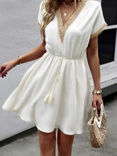 Full Size V-Neck Short Sleeve Dress Plus Size Casual Dresses