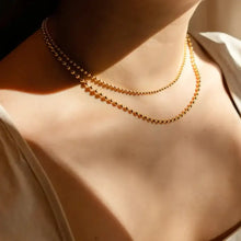 18K Gold-Plated Lobster Closure Bead Necklace Necklaces