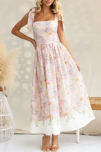 Printed Tie Shoulder Midi Cami Dress Blush Pink Casual Dresses