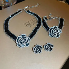 Alloy Crystal Rose Necklace Necklaces