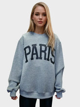 Basic Bae PARIS Round Neck Long Sleeve Air Scuba Sweatshirt Woman Sweatshirts