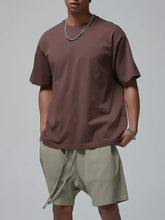 Men's Oversized Casual Round Neck T-Shirt Mens Tops