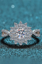 Moissanite Flower-Shape Split Shank Ring Rings