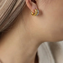 18K Gold-Plated C-Hoop Earrings Earrings