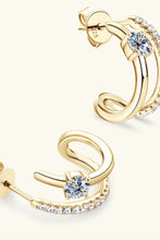 Moissanite 925 Sterling Silver C-Hoop Earrings Earrings