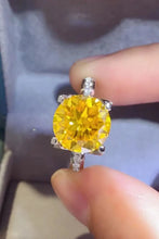 5 Carat Moissanite 925 Sterling Silver Ring in Banana Yellow Rings