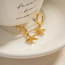 18K Gold-Plated Stainless Steel Star Earrings Earrings