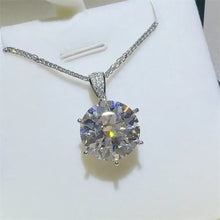 10 Carat Moissanite 925 Sterling Silver Pendant Necklace Necklaces