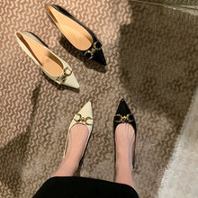 Point Toe Block Heels Slip-Ons Woman Loafers