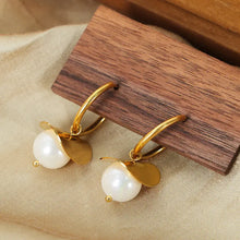 18K Gold-Plated Bead Dangle Earrings Earrings